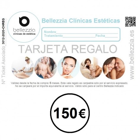 CHEQUE-TARJETA REGALO BELLEZZIA 150 €