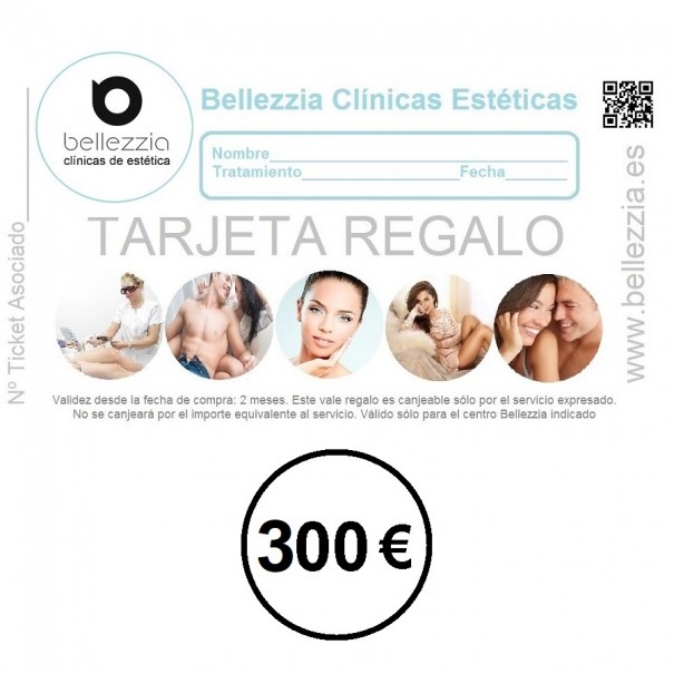 CHEQUE-TARJETA REGALO BELLEZZIA 300 €
