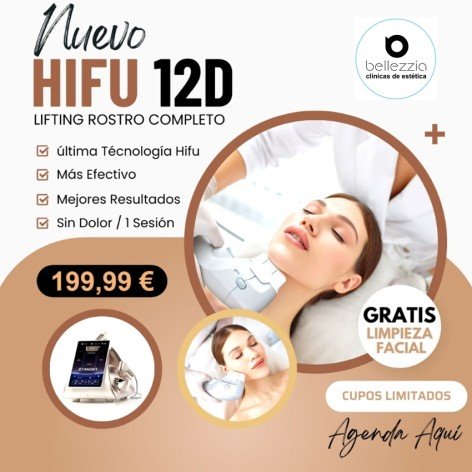 HIFU 12D Facial - Ultrasonidos Focalizados MPT